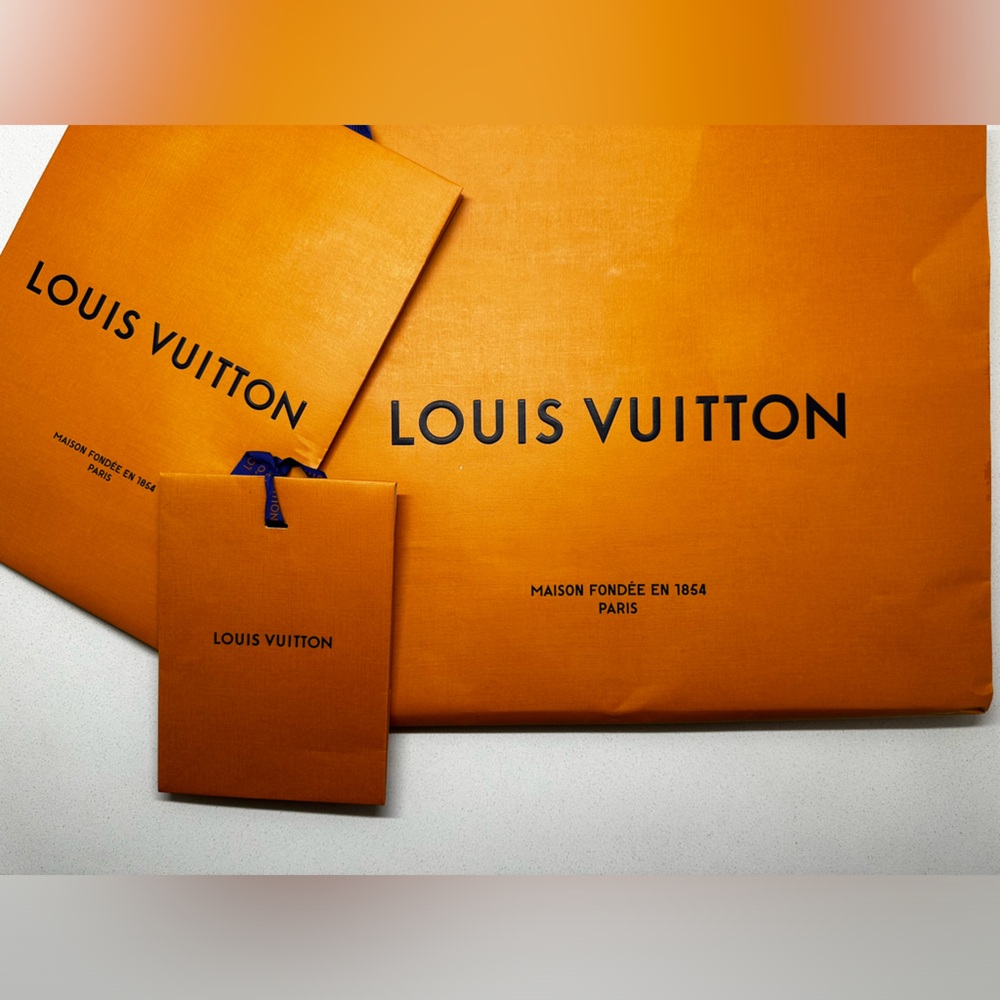 Authentic Louis Vuitton Shopping Bags Assorted Sizes Orange